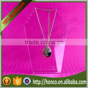 Best Selling Clear Colour Acrylic Necklace Stand Jewelry Rack Display,wave Edge thumbnail-3