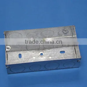BS4662 Standard 3x6 Two Gang GI Box 47mm Deep Switch Wall Box thumbnail-4