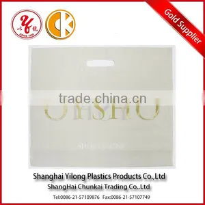 New Style HDPE Plastic Die Cut Patch Handle With Bottom Gusset Bag ,reinforced Punch Handle Bag for Promotion thumbnail-1