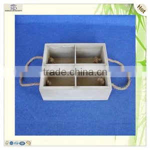 Wholesale Antique Rope Handles Decorating Wooden Box thumbnail-1