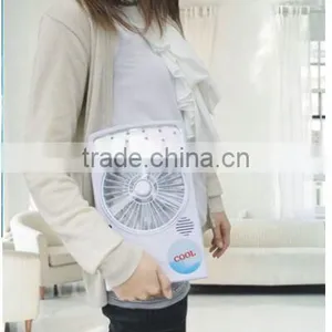 Hot Sale 3 in 1 Multifunction 6 Inch Solar Fan Rechargeable Emergency LED Light thumbnail-2