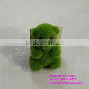 H080607 Fake Bear Home Decorative Moss Animal Artificial Grass Animal thumbnail-1