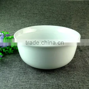 Stock 10 Inch China Big White Ceramic Soup Bowl For Daily&Restaurant Use thumbnail-1