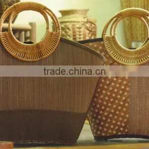 High Quality Best Selling Bamboo Shopping Bag WITH HANDLE From Vietnam thumbnail-1