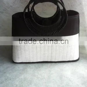 High Quality Best Selling Bamboo Handbag With Colorful Clothing From Vietnam thumbnail-1