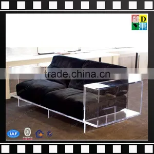 2016 Comfort Acrylic Furniture Sofa,brown Fabric Acrylic Leg Modern Two Seats Sofa thumbnail-1