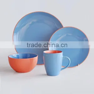 16pcs Solid Color Dinnerware Set, Cereamic Dinner Set thumbnail-2