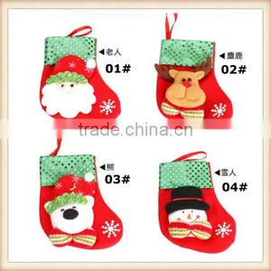 Christmas Stocking Santa Snowman Sock Sack Gift Bag Tree Ornament Decoration thumbnail-3