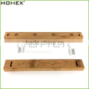 Wall Mounted Magnetic Bamboo Knife Holder/Wood Knife Strip Bar/Homex_FSC/BSCI Factory thumbnail-1
