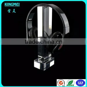 Gaming Headset Headphones Rack,Transparent Acrylic Headsets Holder Stand,Crystal Earphones Stand for PC thumbnail-1