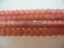 Wholesale 16" 5mm Pink Abacus Shaped Natural Loose Coral Beads Jewelry Designs thumbnail-1