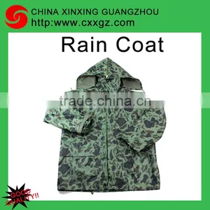 Breathable Pvc Poncho Rain Coat in Dubai Uae Pvc Rain Suit With Camo in Dubai for Men thumbnail-1