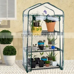 Pure Garden 3 Tier Mini Greenhouse With Cover thumbnail-2