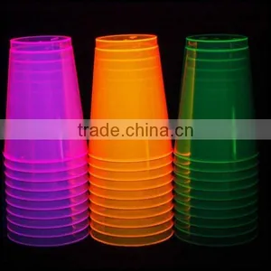 Assorted Neon Blacklight Reactive 12oz Party Cups,custom Colorful Light Plastic Cups,custom Disposable Party Plastic Cups Maker thumbnail-2
