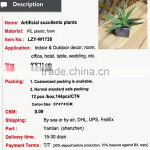 Mini Decorative Artificial Plants Artificial Table Bonsai Plant Artificial Table Decoration Small Plants thumbnail-2