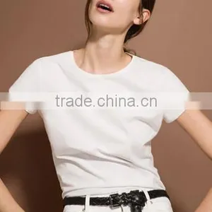 2016 New Fashion Summer Cotton Women Blank O-neck Short Sleeve T Shirts thumbnail-2