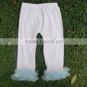 Lovely Comfortable Baby Summer Clothes Wholesale Kids Lime Lace Petti Pants With Ruffle for Girls thumbnail-1