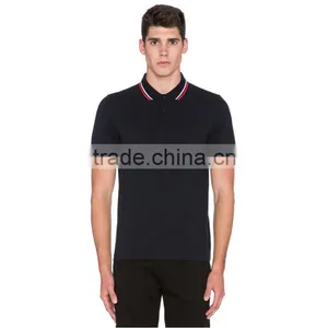 Wholesale Woven Collar Oversized Men Polo Shirt Black Polo Shirts thumbnail-1