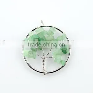 High End Rose Quartz Chip Stone Beads Pendant Diy Wire Wrapped Quartz Stone Charms Pendant 2016 for Sales thumbnail-2