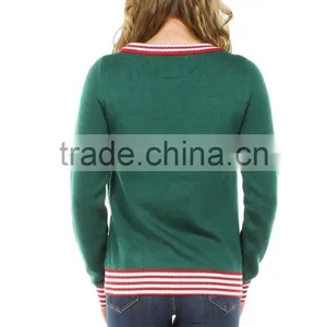 Skin- Friendly Knitting Christmas Santa Pullover Sweater on 2016 thumbnail-3