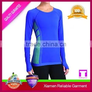 Blank Purple Wholesale Long Sleeve Women Dry Fit Sport t Shirts thumbnail-6