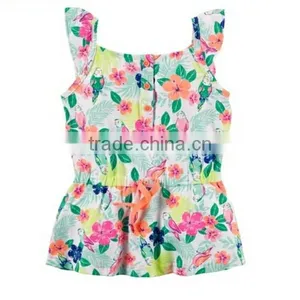 Baby Girls Dresses Colorful Flower Ruffles Kids Clothes thumbnail-1