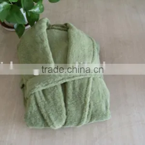 Very Soft Colourful Coral Fleece Bathrobe thumbnail-1