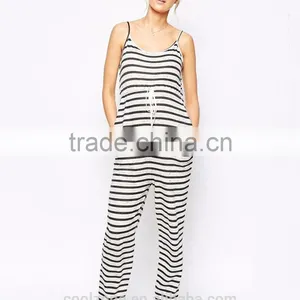Relaxed Fit Scoop Neck Maternity Clothes,side Pockets Jumpsuit Clothes for Maternity thumbnail-2