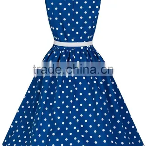 Walson C89342A New 50s Lady Polka Dot Fitted Pencil Wiggle Vintage Retro Style Rockabilly Dress thumbnail-3
