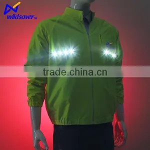 USB Rechargeable Flashing Safety Cycling Sports Long Sleeve Jacket thumbnail-5
