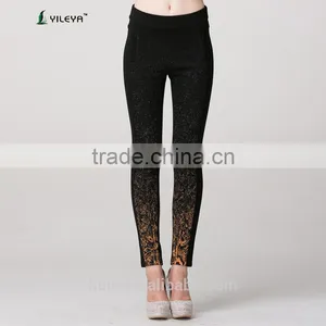 Black Body Fitted Jeans High Waisted Pants Women With Shinny Decoration thumbnail-2