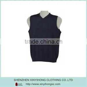 Hot Sales V-Neck Pullover Sleeveless Men Cashmere/Wool Knitwear thumbnail-1