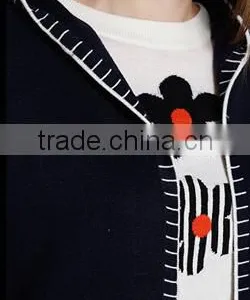 2017 Women's Open Front Heavy Hooded Mongolian Cashmere Coat With Pockets thumbnail-5