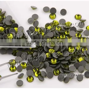 2058HF SS16 Olivine 1440pcs High Quality Glue Base Olivine Flatback Rhinestones Hotfix Motif Crystal Rhinestone thumbnail-2