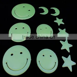 Glow in Dark Smile Face Wall Stickers Luminous Fluorescent Wall Decoration Sticker thumbnail-1