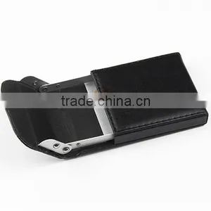 Leather Business Credit Card Holder Case Black Upright Leather Name Credit Business Card Case Holder thumbnail-2
