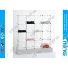 Custom Tempered Glass Display Showcases , Cube 4x4 Display Free Showcase thumbnail-1
