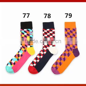 Colorful Compression Man Custom Happy Socks Cotton Tube Sock Factoy thumbnail-1