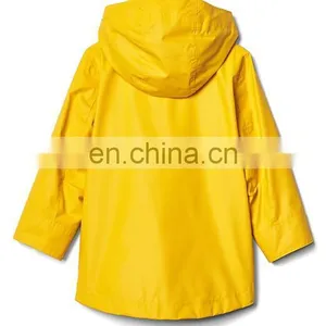 Wholesale Colorful Hooded Waterproof Polyester Rain Jacket thumbnail-4