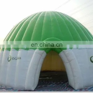 Green & White Inflatable Dome Tent thumbnail-1