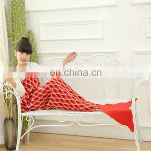High Quality Home Blanket Children Mermaid Tail Blanket thumbnail-4
