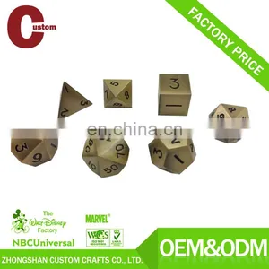 Wholesale Custom Polyhedral Set RPG Black Finish Metal Custom Dice thumbnail-2