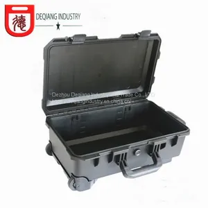 Wheeled Plastic Tool Box Ease Carrying Protective Suitcase Injection Foam Inside Waterproof Case With Pull Rod thumbnail-2
