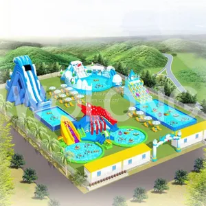Most Popular Commercial Inflatable Water Park thumbnail-1