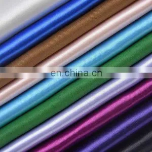Wholesale Custom Quality Solid Bright Color Polyester Satin Fabric For Bedding Set thumbnail-4