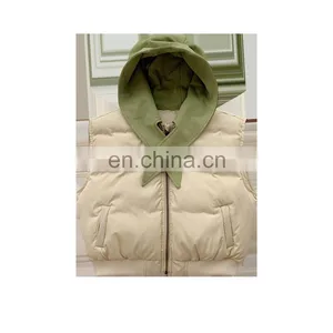 Winter Warm Kids Down Vest Solid Color High Quality Lightweight Zipper Winter Clothes for Girls thumbnail-1