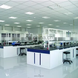 Epoxy Resin Worktop Lab Bench With Reagent Shelf Chemical Resistant Lab Table Lab Furniture thumbnail-1