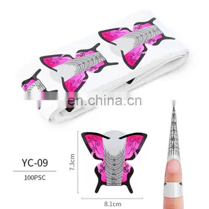 New Fashion Beautiful Butterfly Shaped Nail Form for Nail Art Extension Nail Forms thumbnail-5