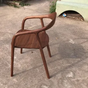 2021 High Quality Affordable Furniture Chairs Neva Armchair in Solid Ashwood/america Walnut thumbnail-1