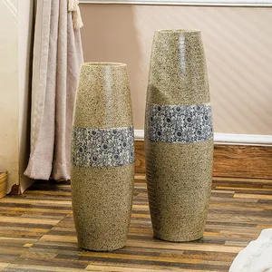 Fashion Modern Simple Olive Hand Made Jingdezhen Ceramic Vase For Coffee Shop Decor thumbnail-1